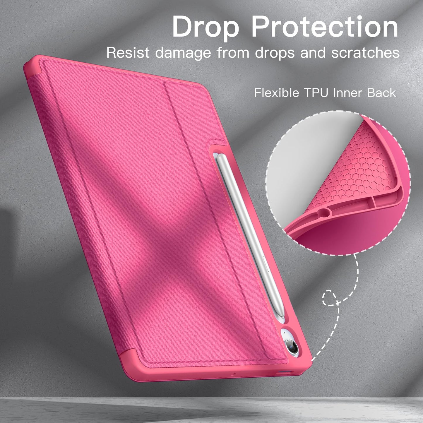 JETech Case for Samsung Galaxy Tab S10 Lite / S10 FE / S9 FE 10.9-Inch with S Pen Holder, Slim Folio Stand Protective Tablet Cover, Multi-Angle Viewing (Black)