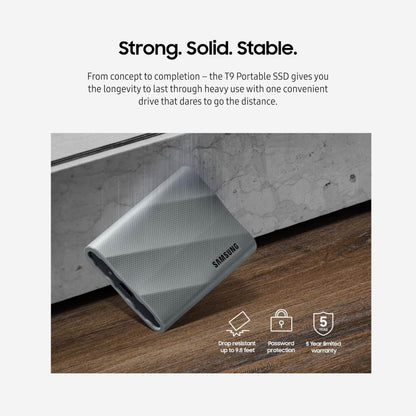 Samsung T9 Portable SSD 2TB, USB 3.2 Gen 2x2 External Solid State Drive, Seq. Read Speeds Up to 2,000MB/s for Gaming, Students and Professionals, MU-PG2T0B/AM, Black