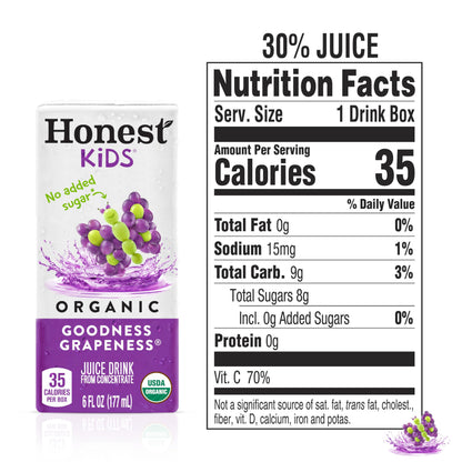 Honest Kids Variety Pack Organic Fruit Juice Drink, 675 fl oz, 32 Pack