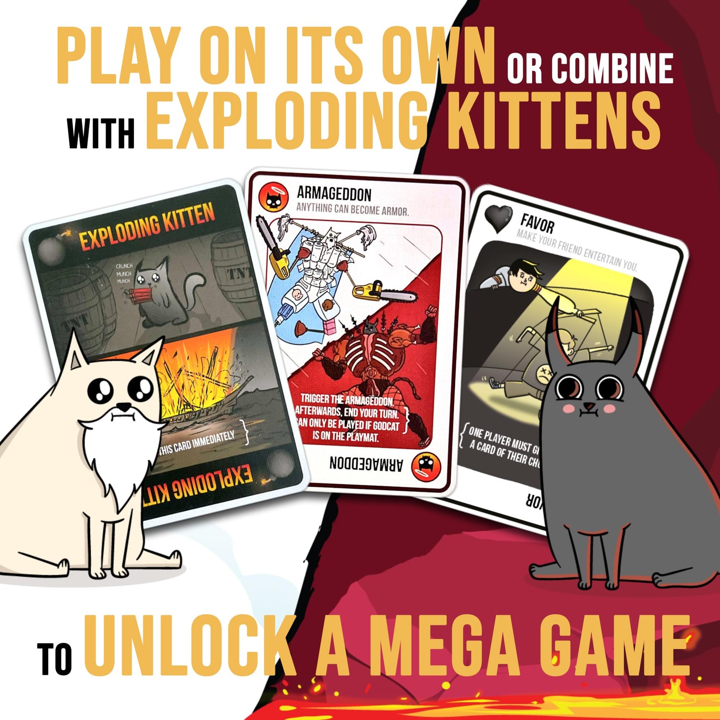Exploding Kittens Original Edition - 2-5 Players - Ages 7+ - 15 Minutes to Play - High Stakes Card Game - Party Game, Family Game Night, Kid and Adult Card Game