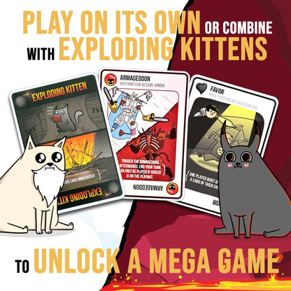 Exploding Kittens Original Edition - 2-5 Players - Ages 7+ - 15 Minutes to Play - High Stakes Card Game - Party Game, Family Game Night, Kid and Adult Card Game