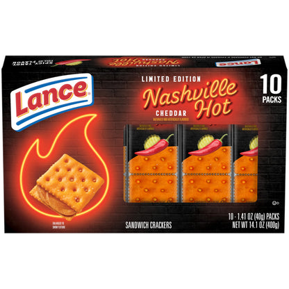 Lance Sandwich Crackers, Variety Pack, 3 Flavors, 20 Individually Wrapped Packs, 6 Sandwiches Each