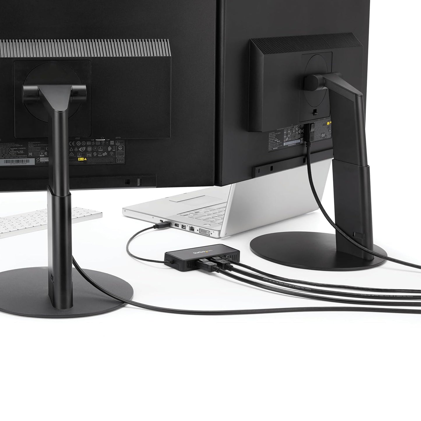 StarTech USB 3.0 Mini Dock, Dual DisplayPort 4K 60Hz Monitor Docking Station with Gigabit Ethernet Port, Portable DisplayLink USB-A Laptop Adapter, 1ft (30cm) cable - TAA