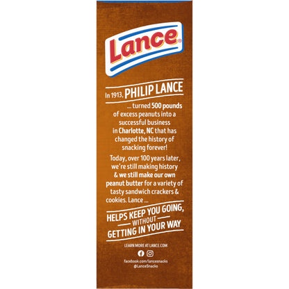 Lance Sandwich Crackers, Variety Pack, 3 Flavors, 20 Individually Wrapped Packs, 6 Sandwiches Each