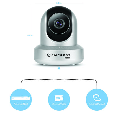 Amcrest ProHD 1080P WiFi 2MP (1920TVL) Indoor Pan/Tilt Security Wireless IP Camera IP2M-841B (Black)