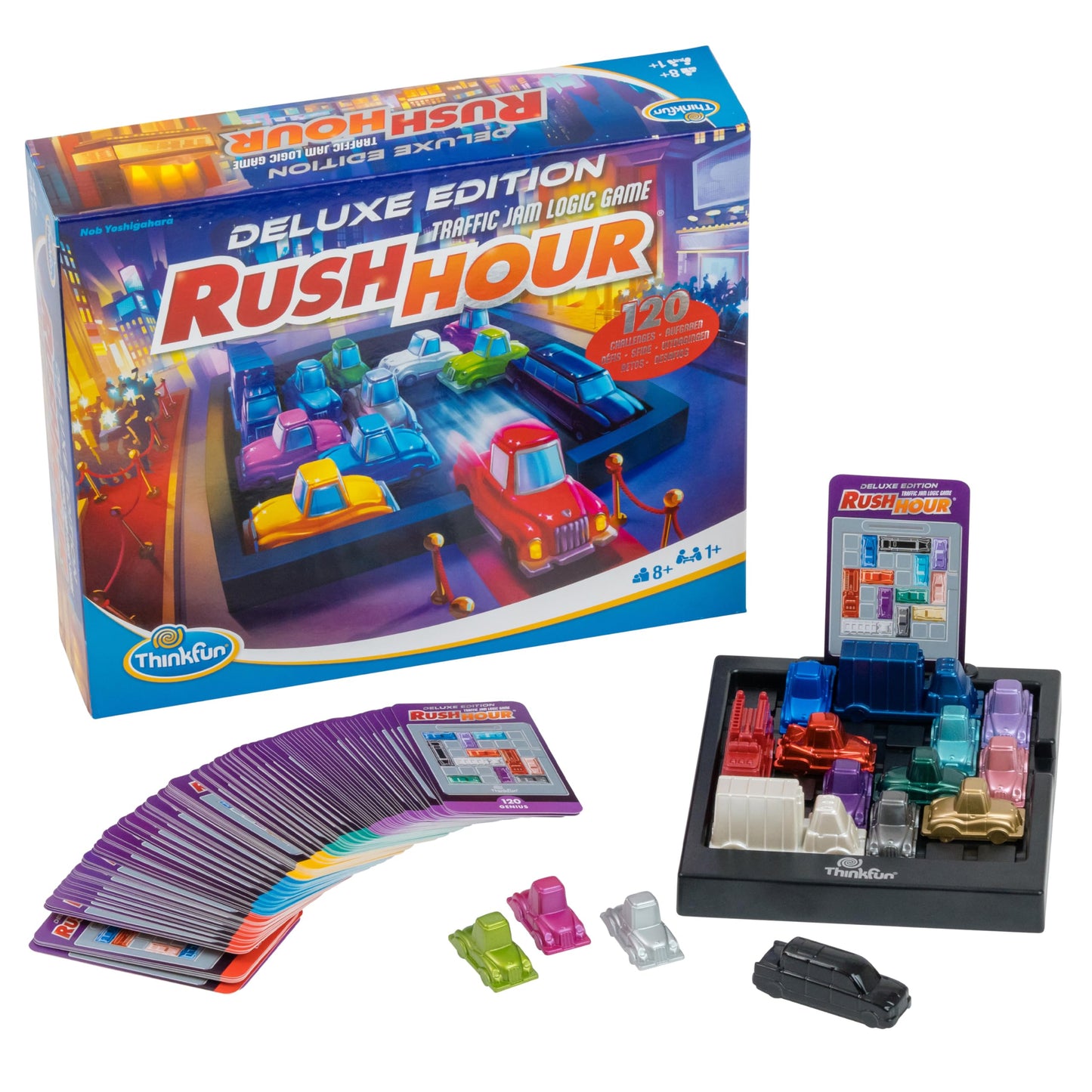 ThinkFun Rush Hour Deluxe Traffic Jam Logic Game and STEM Toy – Tons of Fun with Over 20 Awards Won, International for Over 20 Years