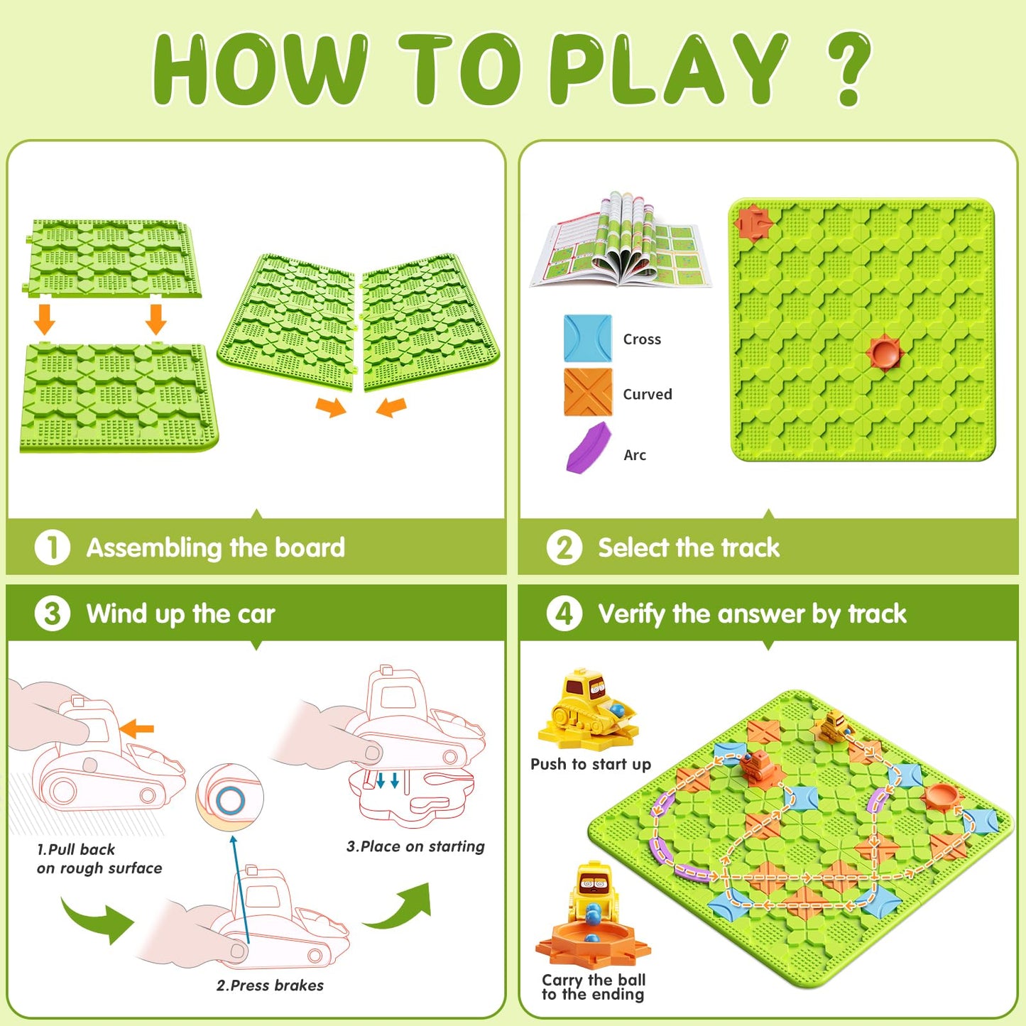 Brain Stem Activity Logic Kits, Board Teaser Games & Puzzles Toys with 200+ Challenges, 4 Difficulty Levels for Kids Ages 3-10, Educational Learning Maze Games for Toddlers