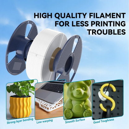 SUNLU PLA 3D Printer Filament PLA Filament 1.75mm, Neatly Wound 3D Printing Filament 1.75mm, Dimensional Accuracy +/- 0.02 mm, Fit Most FDM 3D Printers, 1kg Spool (2.2lbs), Black