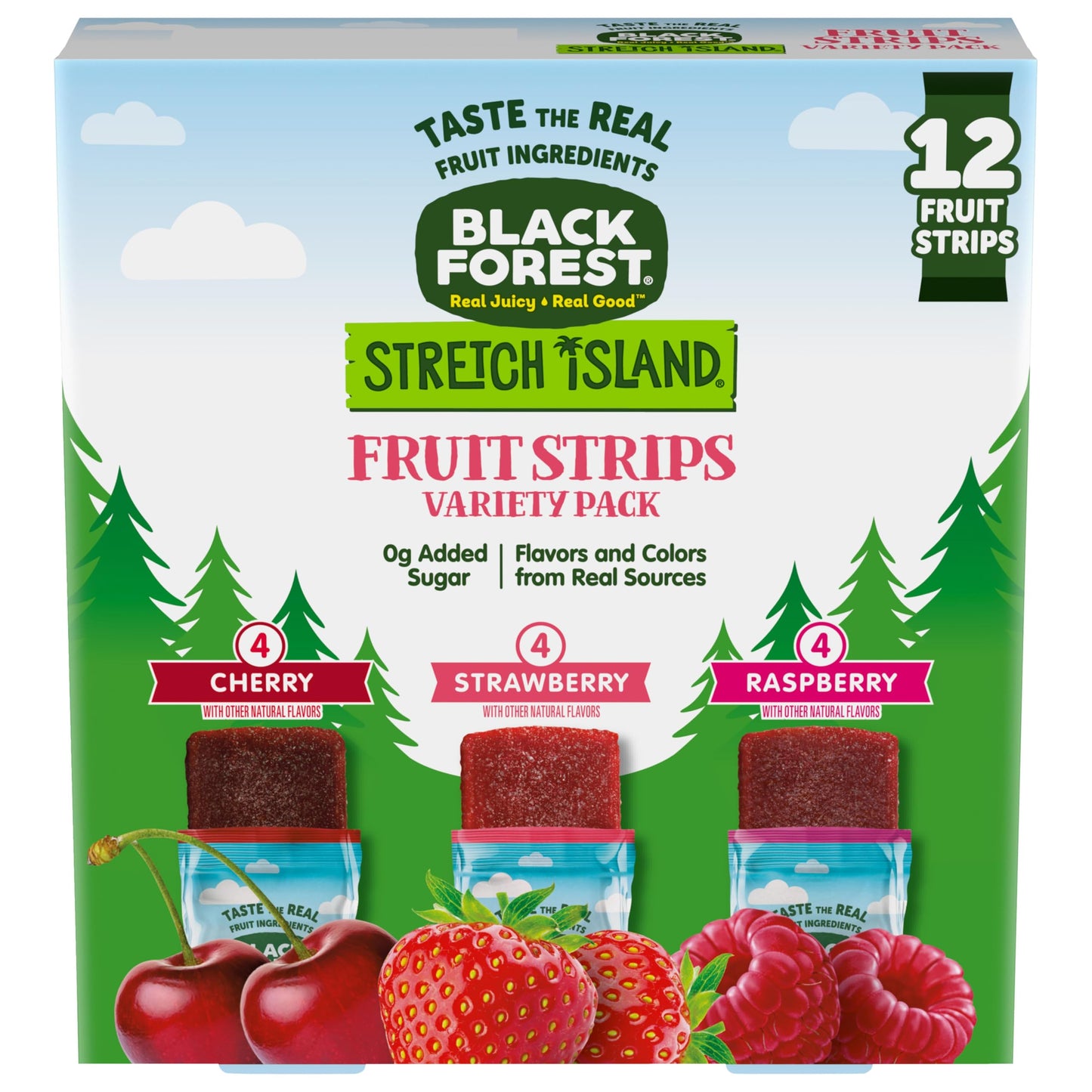 Black Forest Stretch Island Fruit Strips Variety Pack, 12 Count (Pack of 2)