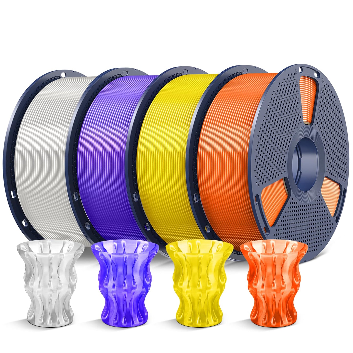 SUNLU PLA 3D Printer Filament PLA Filament 1.75mm, Neatly Wound 3D Printing Filament 1.75mm, Dimensional Accuracy +/- 0.02 mm, Fit Most FDM 3D Printers, 1kg Spool (2.2lbs), Black