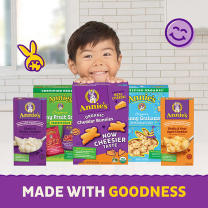 Annie's Organic Bunny Fruit Snacks, Variety Pack, Gluten Free Snack, 22 ct, 15.4 oz