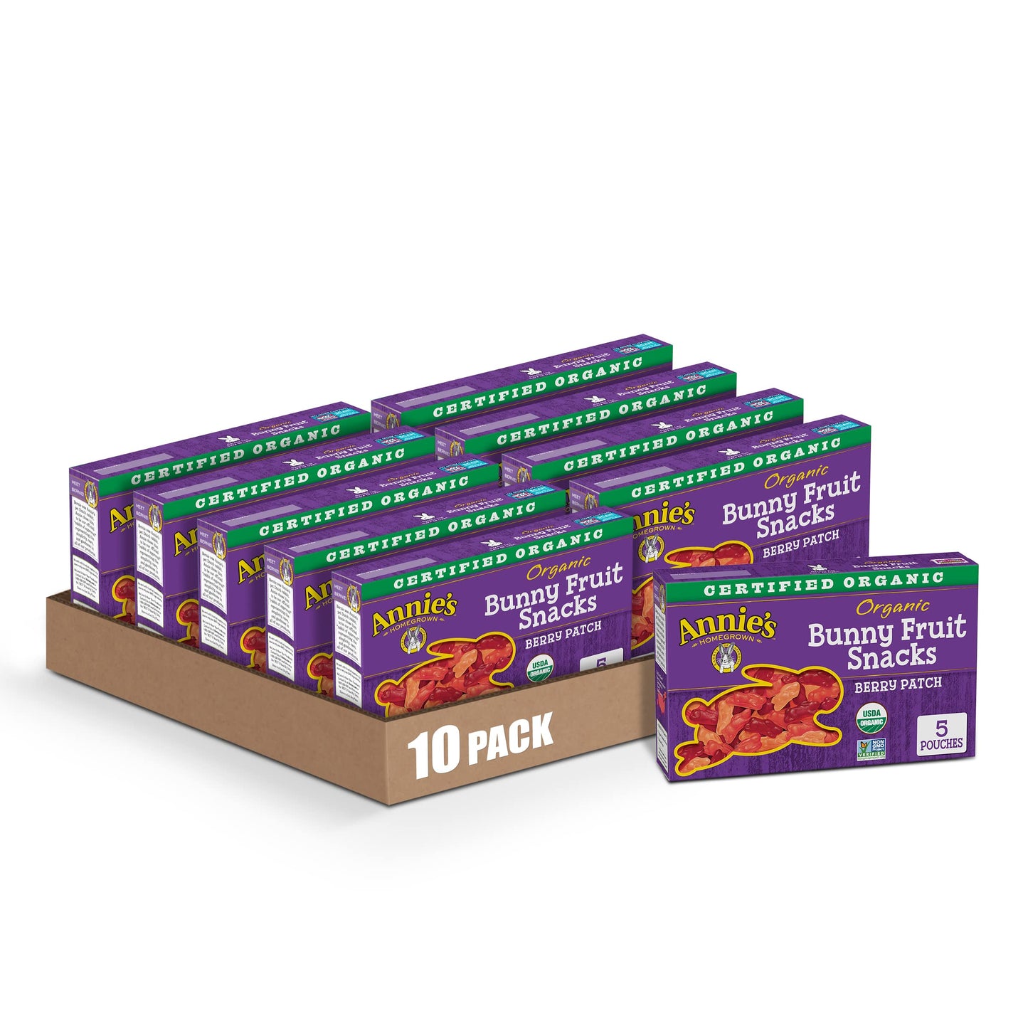 Annie's Organic Bunny Fruit Snacks, Variety Pack, Gluten Free Snack, 22 ct, 15.4 oz