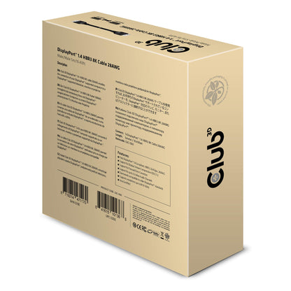 Club3D CAC-2068 VESA Certified DisplayPort to DisplayPort 1.4/Hbr3 M/M Cable DP 1.4 8K 60Hz 2m - 6,56ft