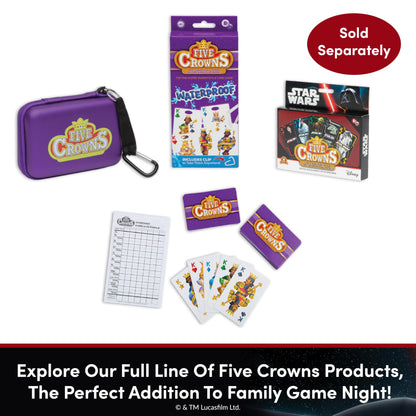 Five Crowns – Card Game for Kids and Adults, Travel and Family Game Night Favorite, The Game isn’t Over Until the Kings Go Wild, 5 Suited Rummy Style Card Game, 1-7 Players, Ages 8+