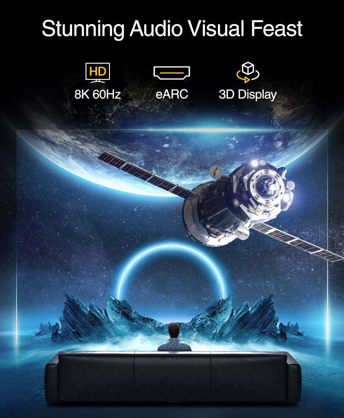 Kinivo HDMI Switch 5 in 1 Out 4K 60Hz (HDR 10, High Speed 18Gbps, IR Remote, HDCP2.2, Dolby Vision, VRR) - 550BN Switcher Compatible with Roku, PS5, Xbox, Apple TV, Nintendo Switch 2, Cable Box
