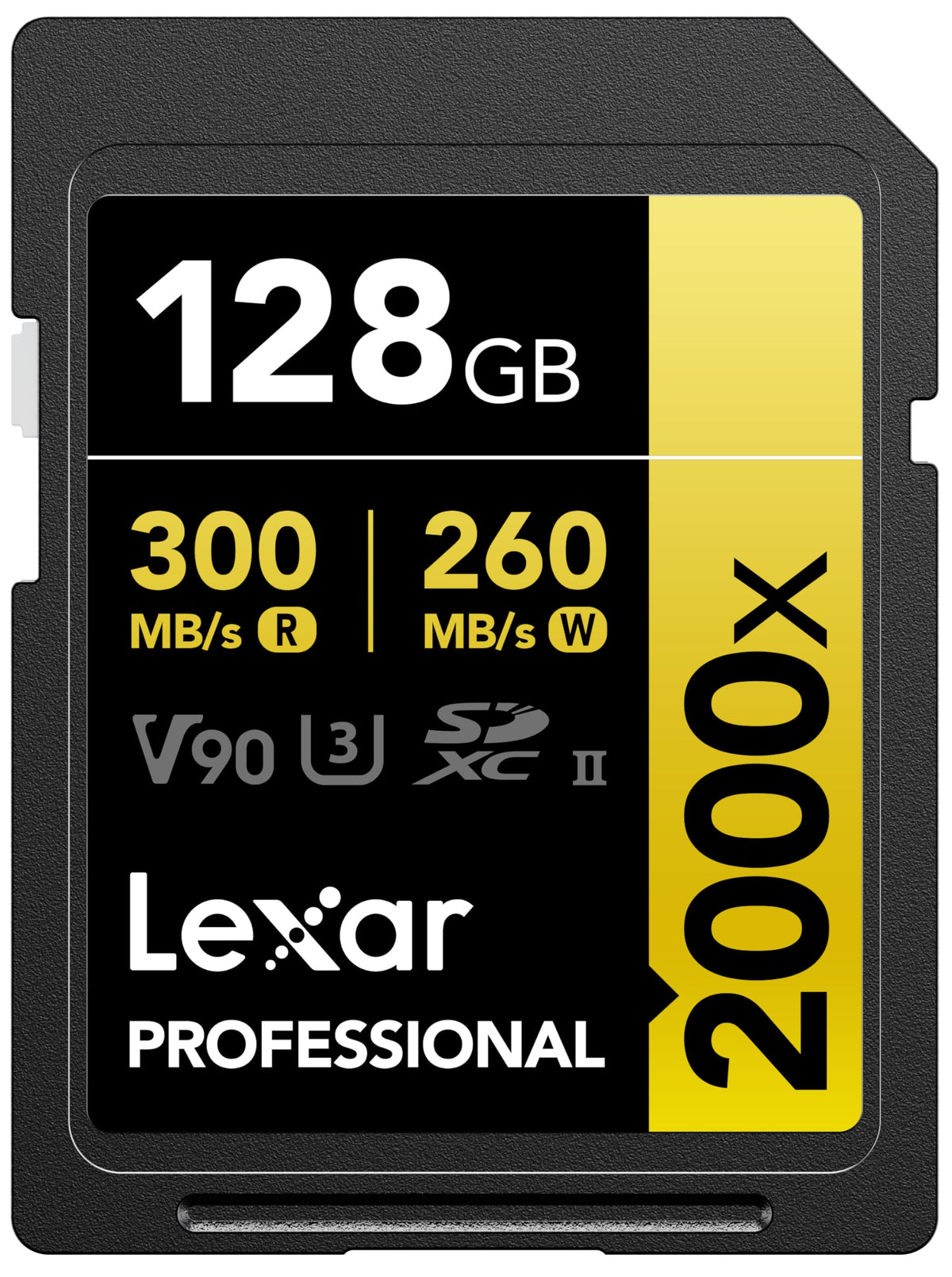 Lexar 256GB 2000x SD Memory Card, 300MB/s Read, 8K, V90, U3, UHS-II