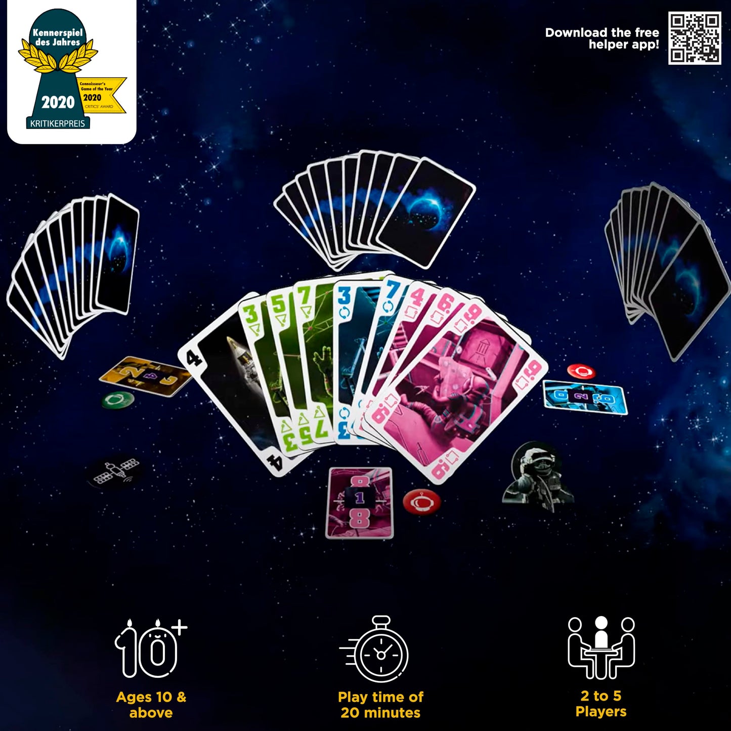 Thames & Kosmos The Crew - Quest for Planet Nine | Card Game | Kennerspiel des Jahres Winner | Cooperative | 3-5 Players | Ages 10+ | Trick-Taking | 50 Levels of Difficulty | Endless Replay