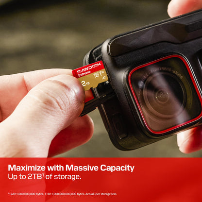 SANDISK 256GB Extreme microSD Card + Adapter, Up to 190MB/s Read Speeds