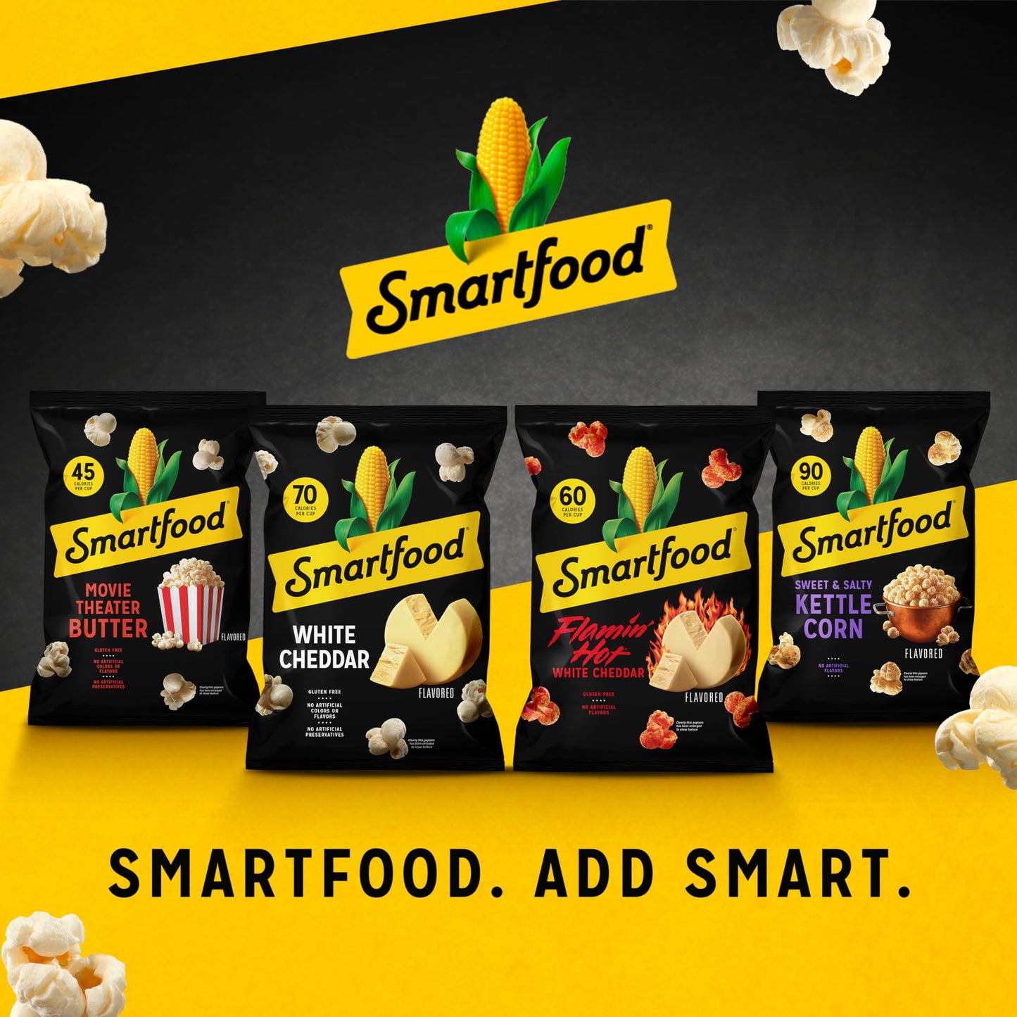 Smartfood Popcorn, White Cheddar, 1 Ounce (Pack of 64)