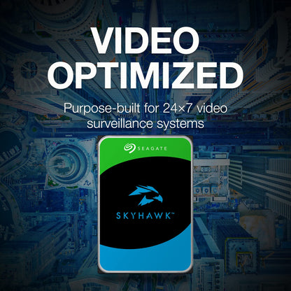 Seagate Skyhawk 4TB Video Internal Hard Drive HDD – 3.5 Inch SATA 6Gb/s 64MB Cache for DVR NVR Security Camera System with Drive Health Management and in-House Rescue Services (ST4000VXZ16/016)