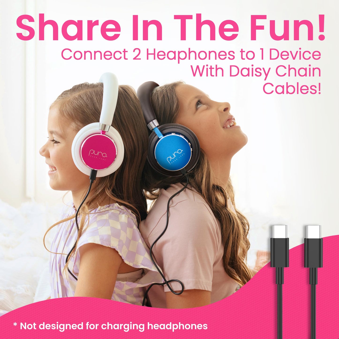 Puro Sound Labs Kids Wireless Headphones – Volume-Limiting 85dB, Built-in Mic, Studio-Grade Sound, 20-Hour Battery Life, Comfortable & Easy to Connect Kids Bluetooth Headphones – BT2200 Plus, Purple