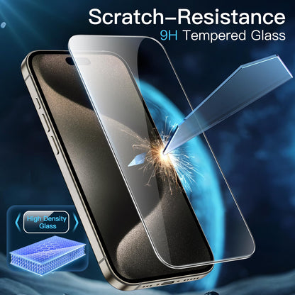 JETech Full Coverage Screen Protector for iPhone 17e (2026) / iPhone 16e, 9H Tempered Glass Film, Case-Friendly, HD Clear, 6.1-Inch Display, 3-Pack