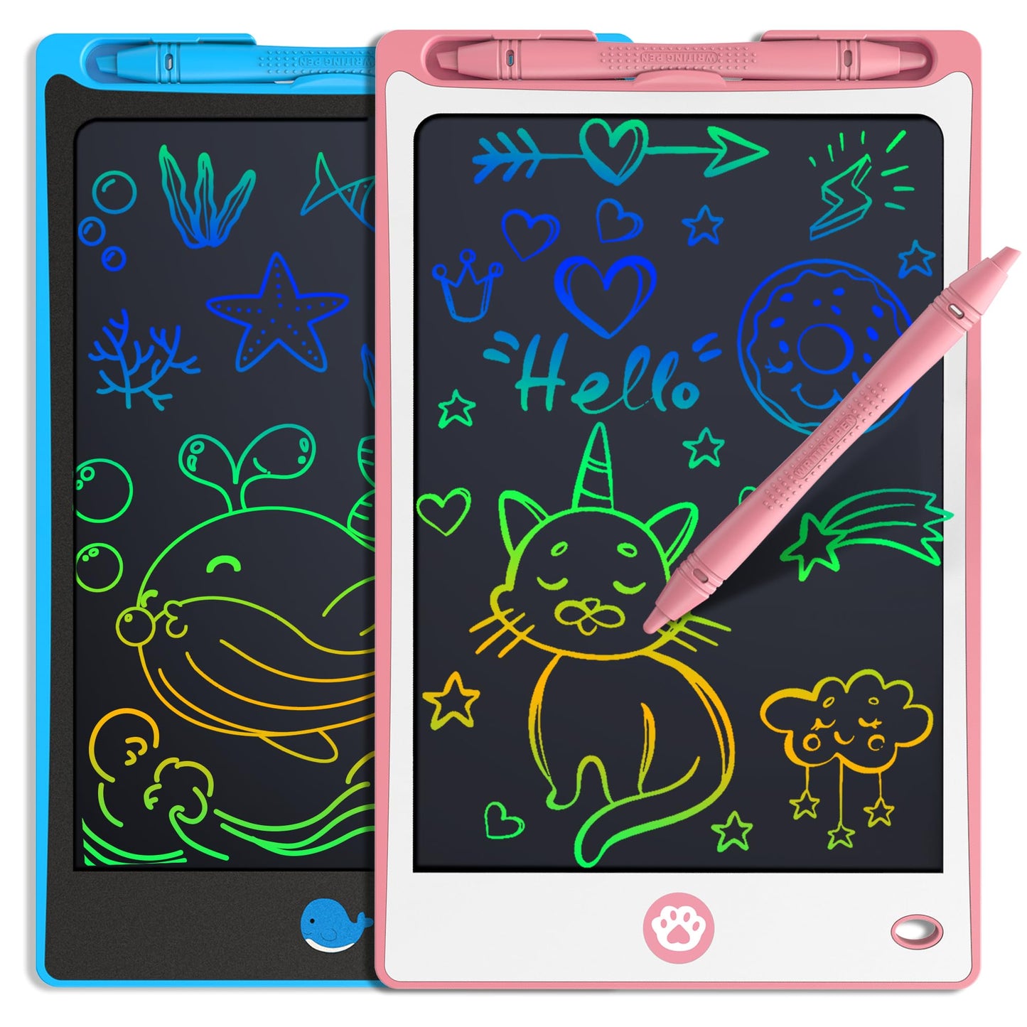 Hockvill LCD Writing Tablet for Kids 8.8 Inch, Toys for Girls Boys Drawing Pad for 3 4 5 6 7 Year Old Kids Toys, Children Christmas Birthday Gift for Kids Toddler Doodle Board Travel Essentials
