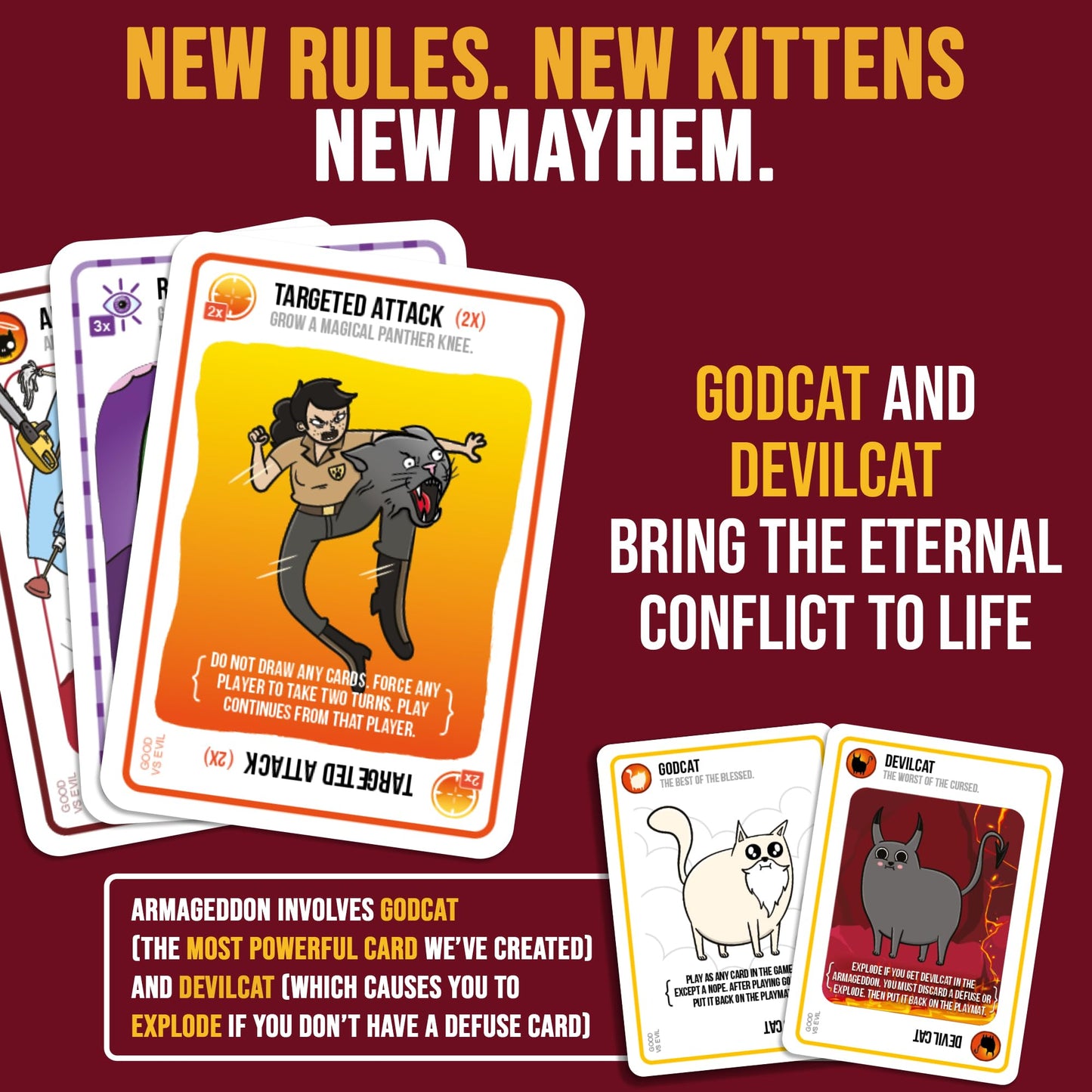 Exploding Kittens Original Edition - 2-5 Players - Ages 7+ - 15 Minutes to Play - High Stakes Card Game - Party Game, Family Game Night, Kid and Adult Card Game