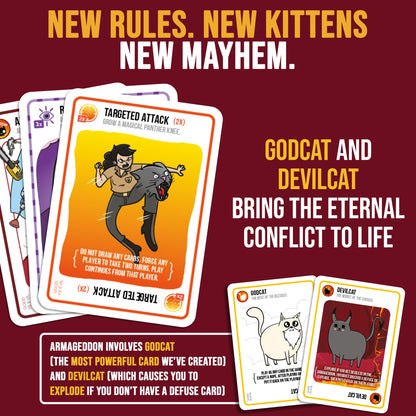 Exploding Kittens Original Edition - 2-5 Players - Ages 7+ - 15 Minutes to Play - High Stakes Card Game - Party Game, Family Game Night, Kid and Adult Card Game