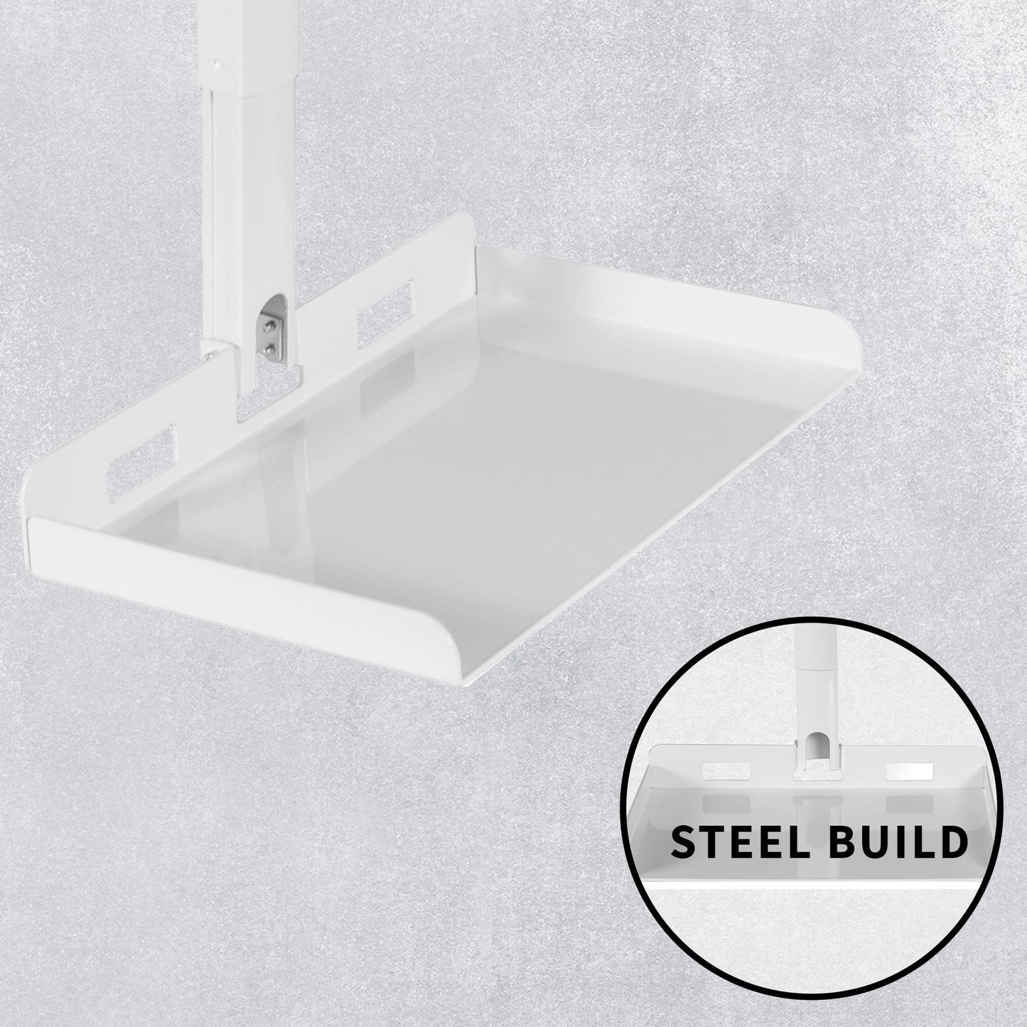 VIVO Universal Extending Ceiling Projector Mount, Height Adjustable Projection, White, MOUNT-VP02W