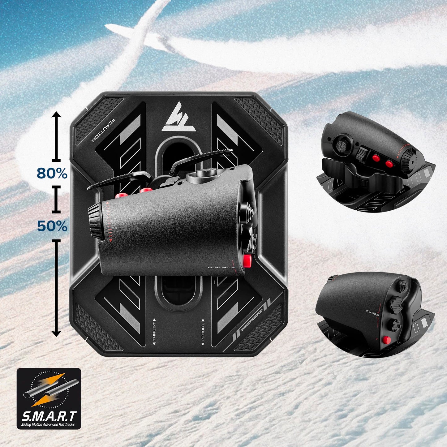 Thrustmaster Sol-R2 HOSAS Dual Flight Joysticks - Hall Effect Technology, 88 Buttons Space Sim Joystick for Flight Simulator - Compatible with PC