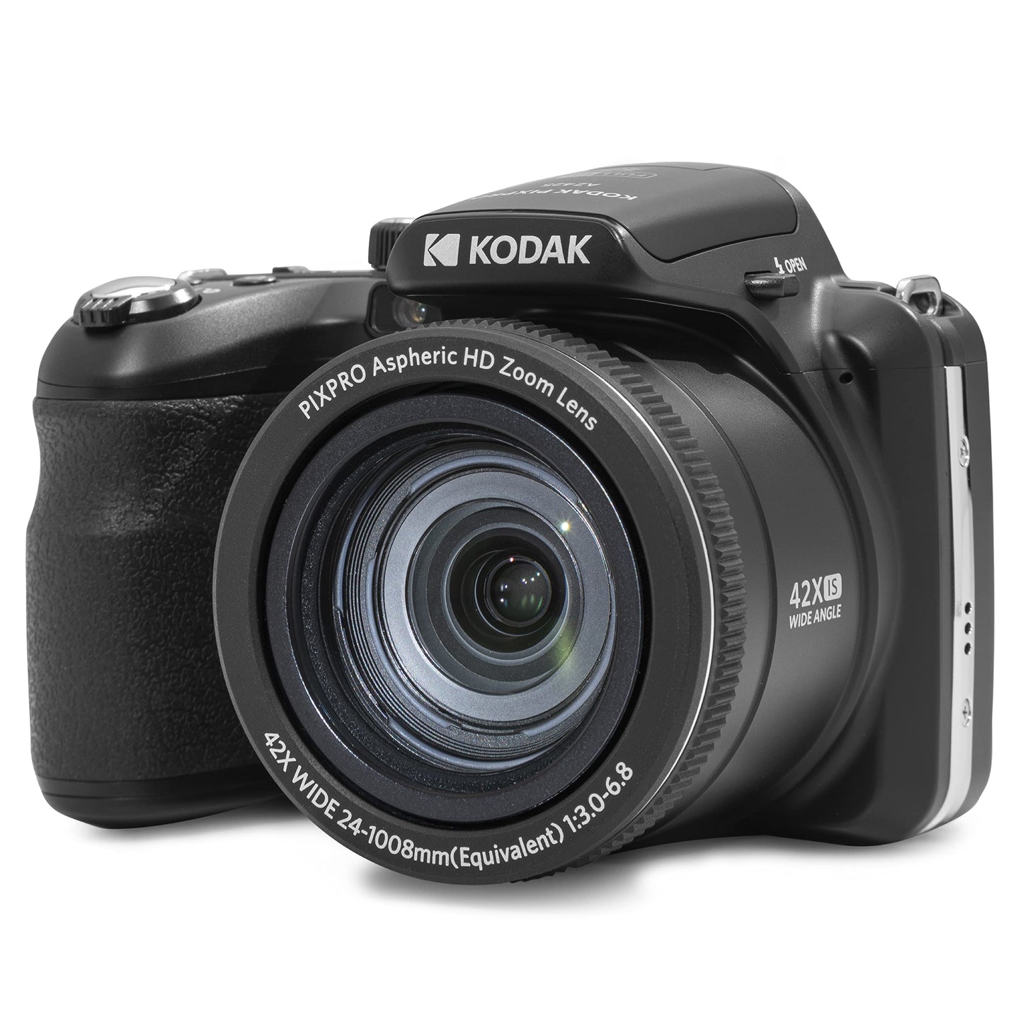 KODAK PIXPRO AZ425 Digital Camera, 42x Optical Zoom Bridge with 20MP BSI Sensor, Li-Ion Battery, OIS, 1080p Full HD Video, White