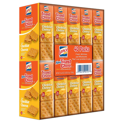 Lance Sandwich Crackers, Variety Pack, 3 Flavors, 20 Individually Wrapped Packs, 6 Sandwiches Each