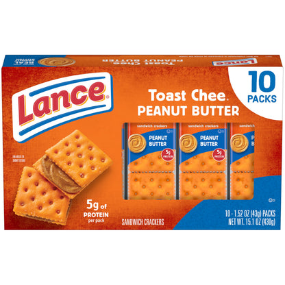 Lance Sandwich Crackers, Variety Pack, 3 Flavors, 20 Individually Wrapped Packs, 6 Sandwiches Each