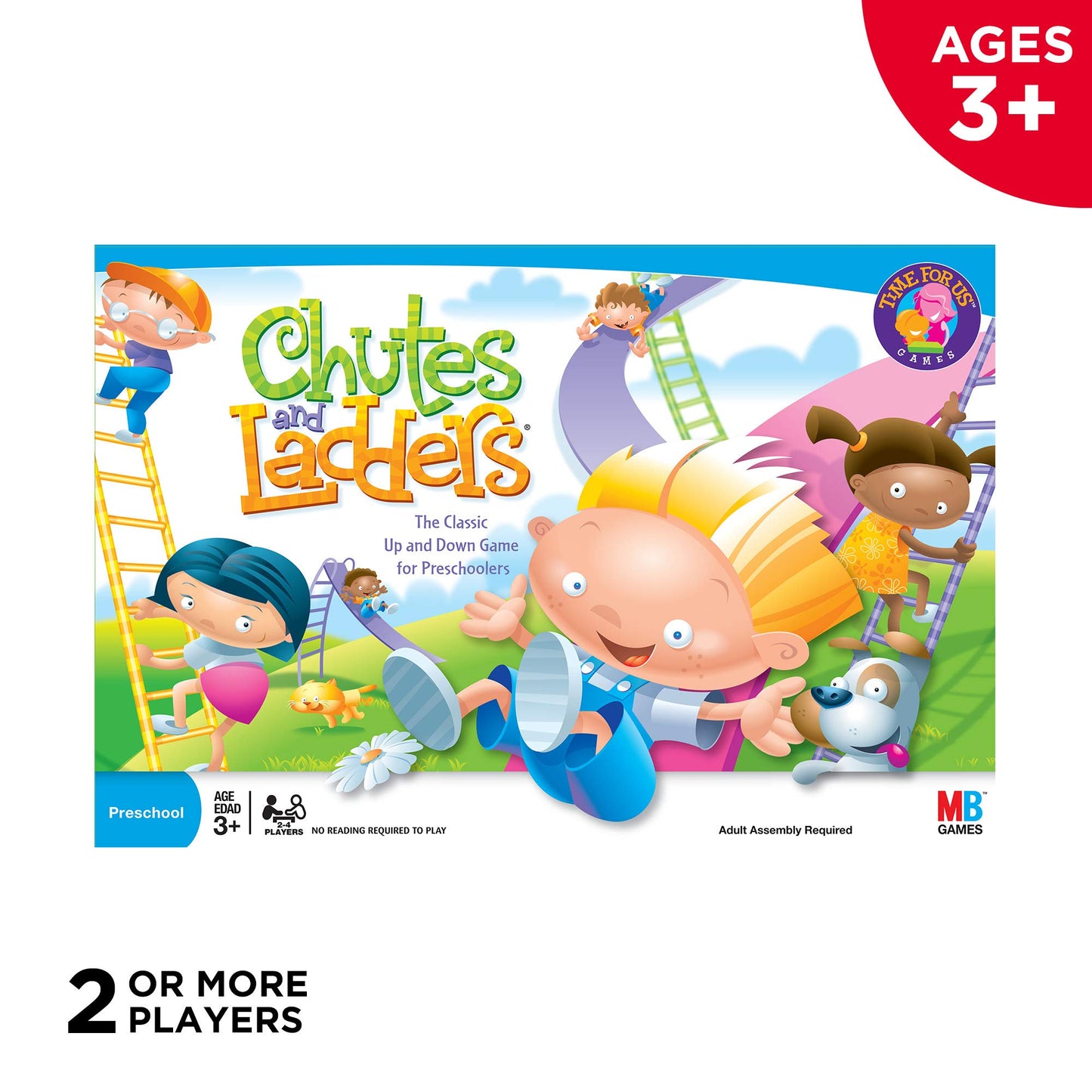 Hasbro Gaming Chutes and Ladders Board Game, 2 to 4 Players, Easter Gift for Kids, Preschool Classroom Games, Ages 3+ (Amazon Exclusive)