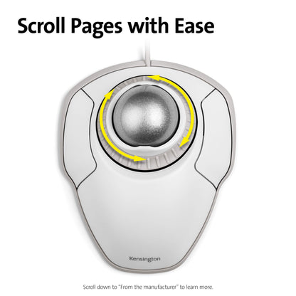 Kensington Orbit Trackball Mouse with Scroll Ring (K72337US), 4 1/2X5 1/2X2"