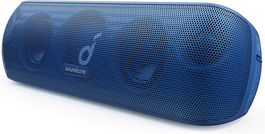 Soundcore Motion+ Bluetooth Speaker with Hi-Res 30W Audio, Extended Bass and Treble, Wireless HiFi Portable Speaker with App, Customizable EQ, 12-Hour Playtime, IPX7 Waterproof, and USB-C, Blue