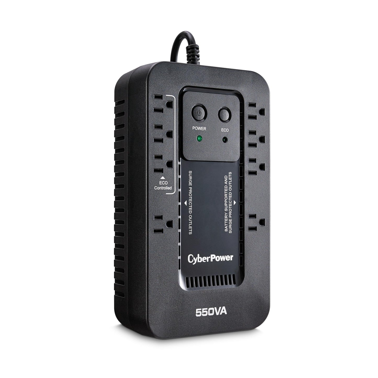 CyberPower EC850LCD Ecologic UPS Battery Backup and Surge Protector, 850VA/510W, 12 Outlets, ECO Mode, Compact, UL Certified