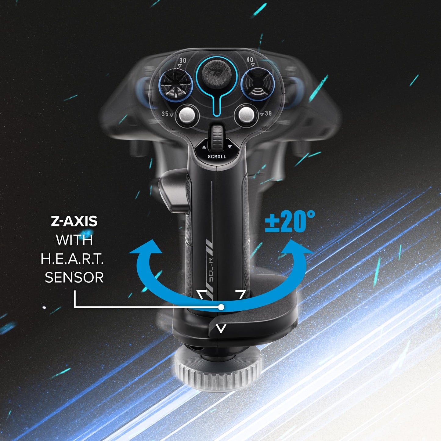 Thrustmaster Sol-R2 HOSAS Dual Flight Joysticks - Hall Effect Technology, 88 Buttons Space Sim Joystick for Flight Simulator - Compatible with PC