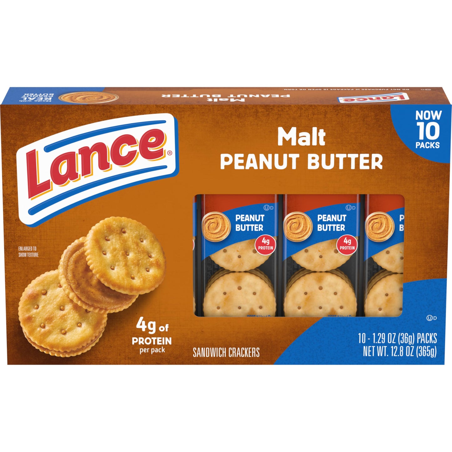 Lance Sandwich Crackers, Variety Pack, 3 Flavors, 20 Individually Wrapped Packs, 6 Sandwiches Each