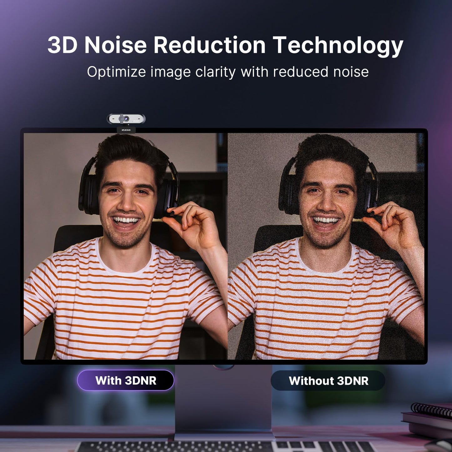 NexiGo N60 1080P Webcam with Microphone, Software Control & Privacy Cover, USB HD Computer Web Camera, Plug and Play, for Zoom/Skype/Teams, Conferencing and Video Calling