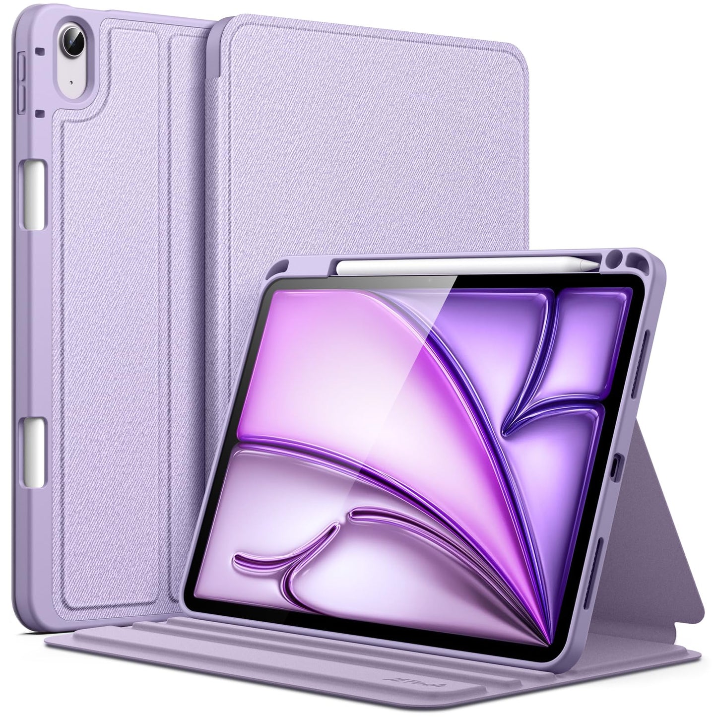 JETech Case for iPad Air 11-Inch M4/M3/M2 (2026/2025/2024), iPad Air 5/4 (2022/2020 5th/4th 10.9-Inch) with Pencil Holder, Slim Folio Stand Protective Tablet Cover, Multi-Angle Viewing (Black)