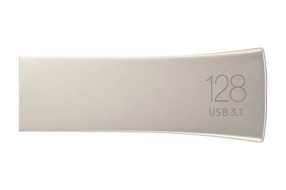 SAMSUNG BAR Plus 3.1 USB Flash Drive, 128GB, 400MB/s, Rugged Metal Casing, Storage Expansion for Photos, Videos, Music, Files, MUF-128BE4/AM, Titan Grey