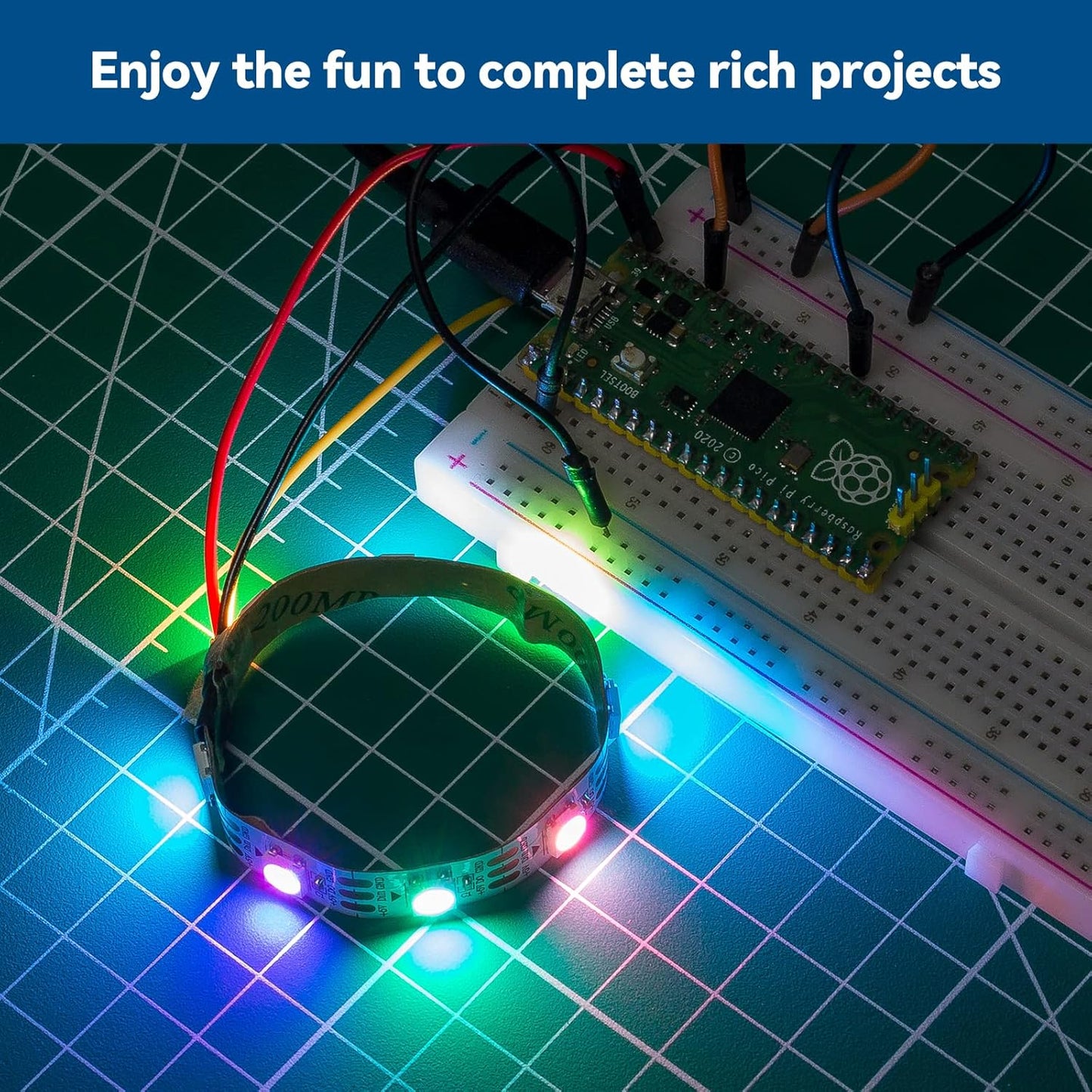 SunFounder Starter Kit for Raspberry Pi Pico with 40 Projects Online Tutorials, MicroPython C Piper Make Code, One-Stop Learning Electronics and Programming for Raspberry Pi Arduino Beginners Experts