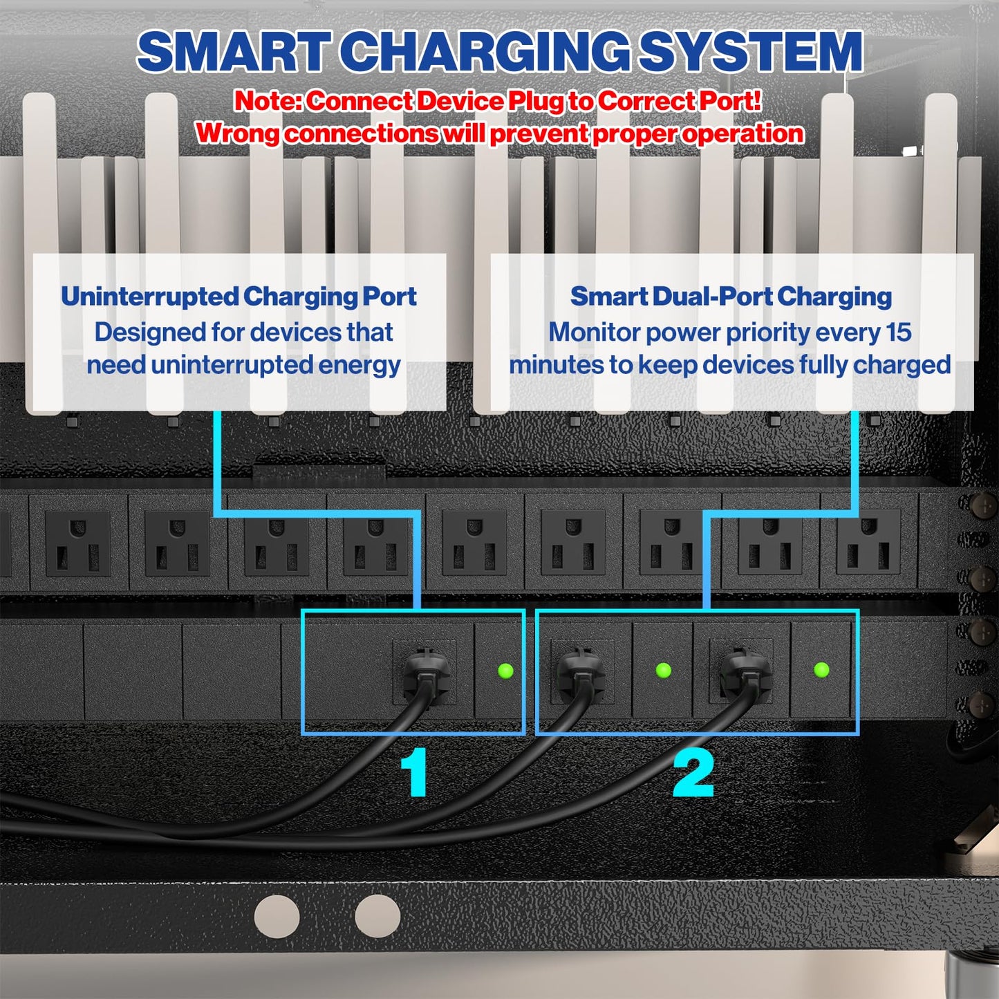POCHAR 30 Devices Open Laptop Charging Cart for iPads, Tablets - Laptop & Tablet Storage Carts for Classroom, Office - Chromebook Charging Station Cart with Cable Management & Surge Protection