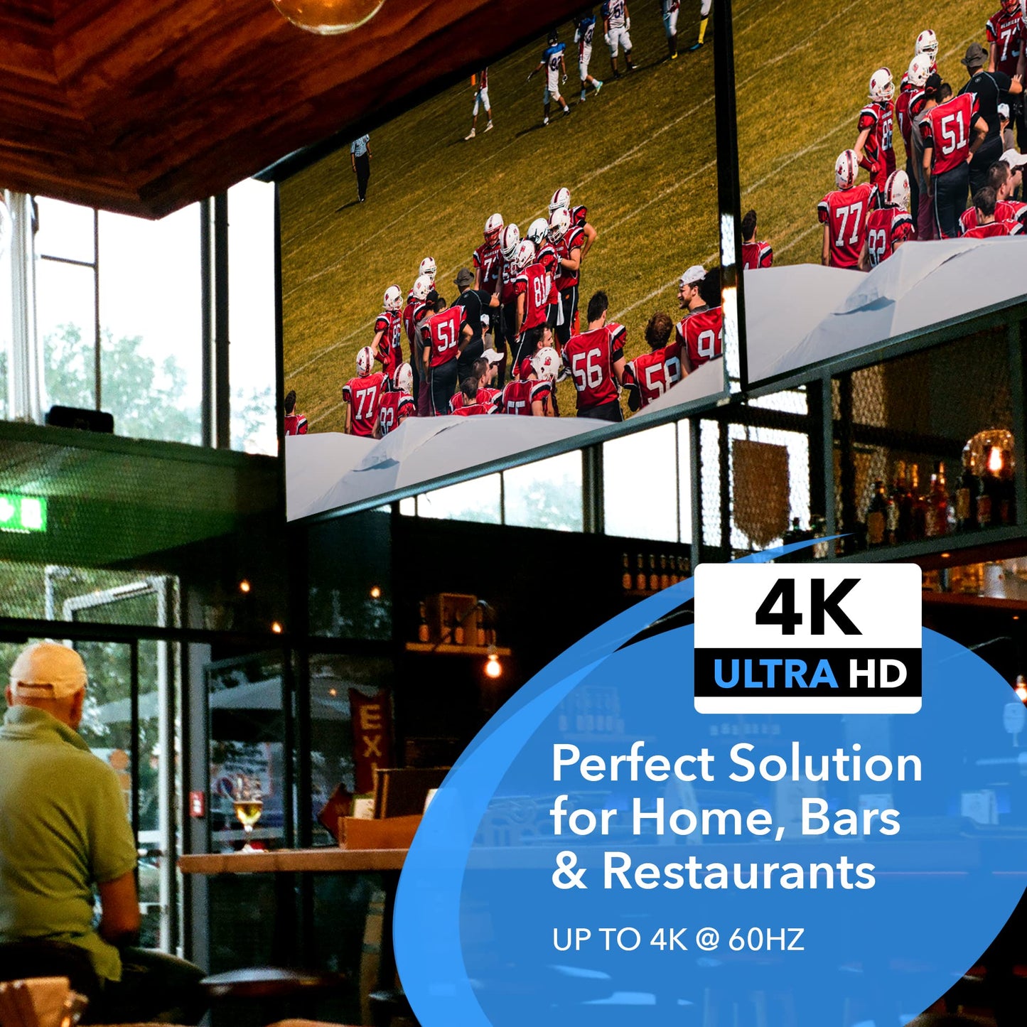 OREI UltraHD 4K @ 60 Hz 1 x 2 HDMI Splitter 1 in 2 Out (2 Port) 4:4:4 8-bit - Does Not Bypass HDCP, 18 Gbps, 4K HDMI Splitter