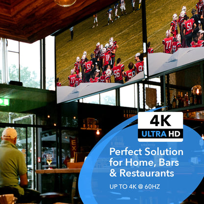 OREI UltraHD 4K @ 60 Hz 1 x 2 HDMI Splitter 1 in 2 Out (2 Port) 4:4:4 8-bit - Does Not Bypass HDCP, 18 Gbps, 4K HDMI Splitter