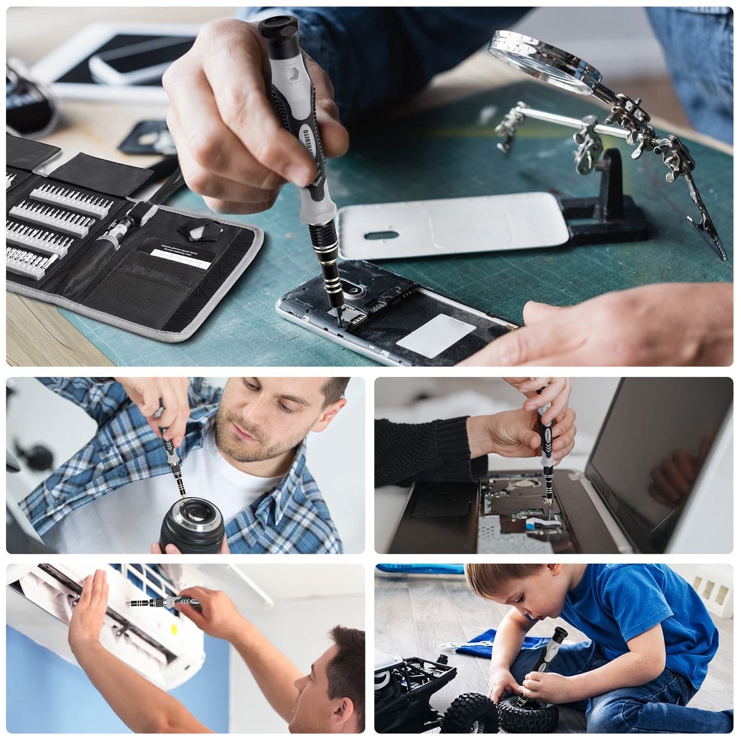 STREBITO Electronics Precision Screwdriver Sets 142-Piece with 120 Bits Magnetic Repair Tool Kit for iPhone, MacBook, Computer, Laptop, PC, Tablet, PS4, Xbox, Nintendo, Game Console