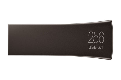SAMSUNG BAR Plus 3.1 USB Flash Drive, 128GB, 400MB/s, Rugged Metal Casing, Storage Expansion for Photos, Videos, Music, Files, MUF-128BE4/AM, Titan Grey