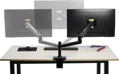 Amazon Basics Single Monitor Stand, Lift Engine Arm Mount, Black